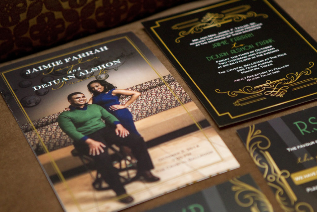 engagement photo flat lay for crystal ballroom couple